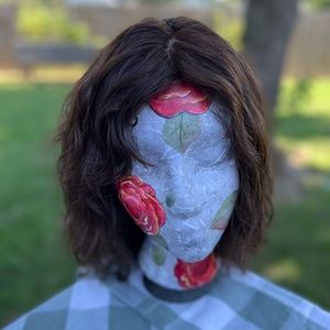 European human hair wig in brown